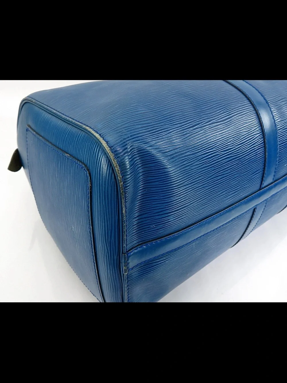 Louis Vuitton Blue Epi Leather Keepall Duffel